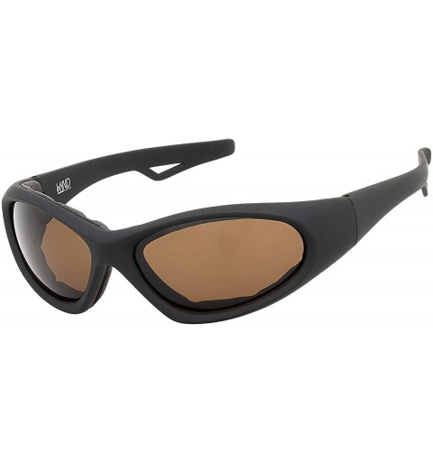 Wrap Wind Resistant Sunglasses Motorcycle- Sports- Driving- Cycling Wrap - Black - Amber - C7196MUMNSW $19.55