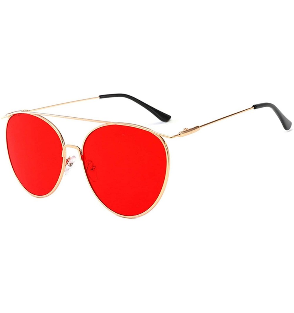 Sport Vintage Classic Retro Sunglasses for Women Metal PC UV400 Sunglasses - Red - CC18SZUHZ8O $19.70