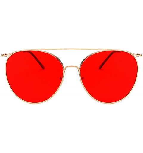 Sport Vintage Classic Retro Sunglasses for Women Metal PC UV400 Sunglasses - Red - CC18SZUHZ8O $19.70
