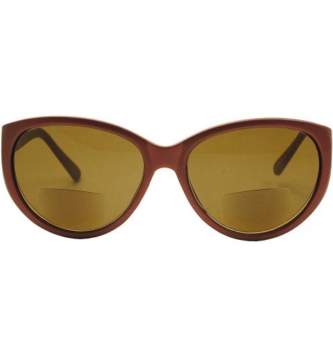 Oval Womens Small Oval Casual Bi-Focal Sun Readers Sunglasses Rx Power +150 - +300 - Burgundy (Style 1) - CD12MA71HP0 $12.29