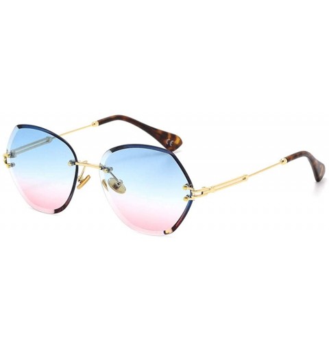 Aviator Frameless trimming sunglasses- ladies 2019 new sunglasses women fashion trend sunglasses - F - CK18SKZMYS8 $85.25