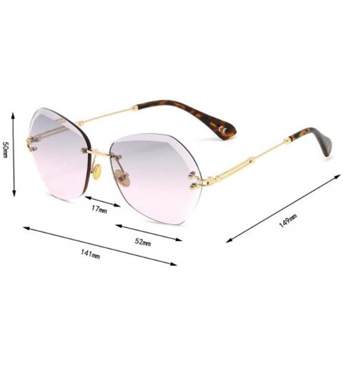 Aviator Frameless trimming sunglasses- ladies 2019 new sunglasses women fashion trend sunglasses - F - CK18SKZMYS8 $34.30