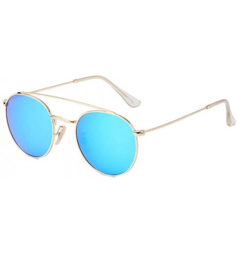 Aviator Glass Lenses- Sunglasses- Double-Beam Glasses- Circular Sunglasses- sunshades- Dazzling Glasses - G - C718QO3UQ42 $74.99