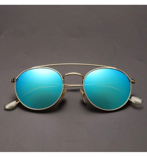 Aviator Glass Lenses- Sunglasses- Double-Beam Glasses- Circular Sunglasses- sunshades- Dazzling Glasses - G - C718QO3UQ42 $42.61