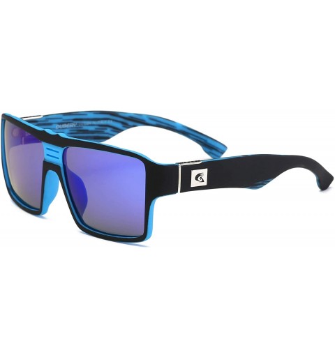 Square Men Polarized Sunglasses Outdoor Driving Square Sport Fashion Glasses - 4 - CM18G37UWWM $13.30