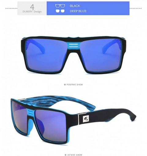 Square Men Polarized Sunglasses Outdoor Driving Square Sport Fashion Glasses - 4 - CM18G37UWWM $13.30
