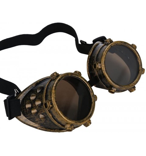 Goggle Sunglasses for Men Women Steampunk Goggles Vintage Glasses Retro Punk Glasses Eyewear Party Props - A - CY18QQK4K90 $9.18