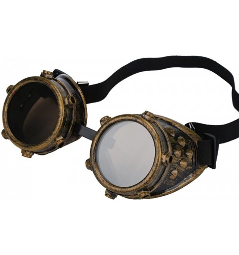Goggle Sunglasses for Men Women Steampunk Goggles Vintage Glasses Retro Punk Glasses Eyewear Party Props - A - CY18QQK4K90 $9.18