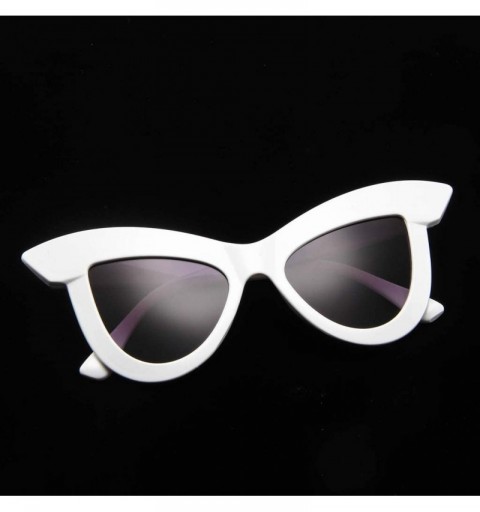 Rimless Cat Eye Oversized Sunglasses for Women Polarized 100% UV Protection Shades Fashion Retro Goggle Eyewear - E - CS18U7K...