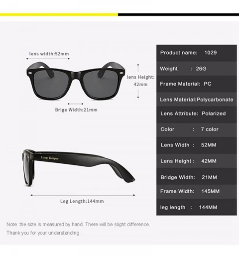 Square Polarized Sunglasses Classic Square Unisex Transparent Frame Glasses - Leopard - CA18GEW25Q7 $10.91