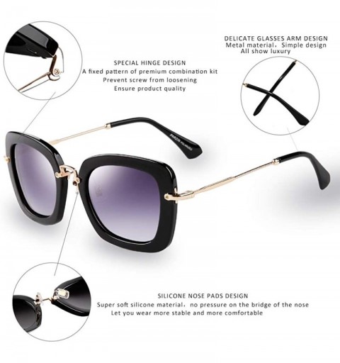 Oversized Vintage Trendy Sunglasses for Ladies - Male UV400 Protection with Polarized Lens - PZ9535 - CQ18Y0Y8NON $16.79