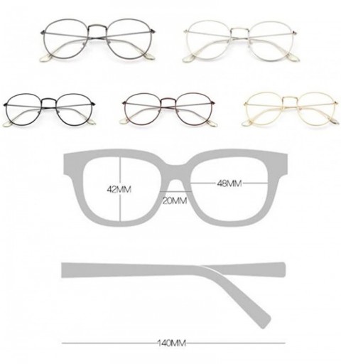 Goggle Clear lens Glasses Metal Vintage Retro Fashion Eyewear for Men and women - Gun Ash - CJ18CKA3XWU $21.09