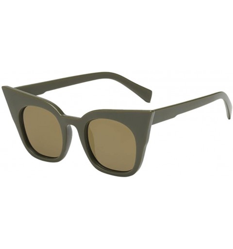 Cat Eye Sunglasses for Women Man - Cat Eye Rapper Sunglasses Retro Eyewear Unisex - E - CV18DO5RGON $10.24