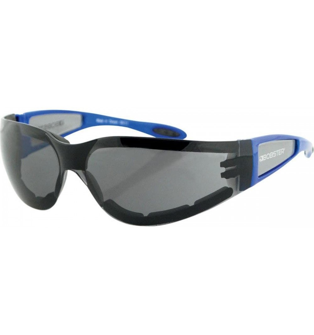 Goggle Shield II Adult Frameless Designer Sunglasses - Blue/Smoke / One Size Fits All - CF1156U3KTT $17.09