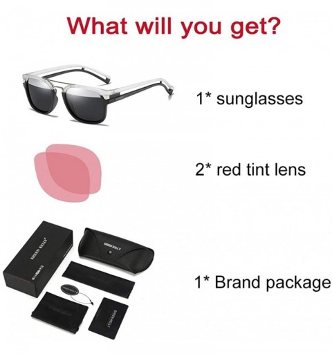Square Polarized Neymar Sunglasses for Men Women Retro Sunglasses Tony stark Sunglasses Iron Man uv400 - 11 - CU194ATNIM6 $25.93
