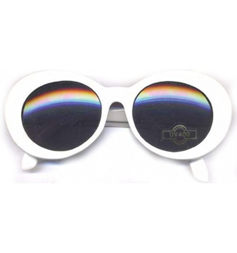 Round Kurt Cobain White Round Sunglasses - C711L9GQOYR $12.35