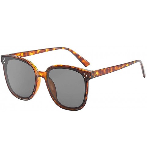 Round Women's Lightweight Oversized Fashion Sunglasses - Mirrored Polarized Lens - Brown - CC18RTAD4UE $9.31