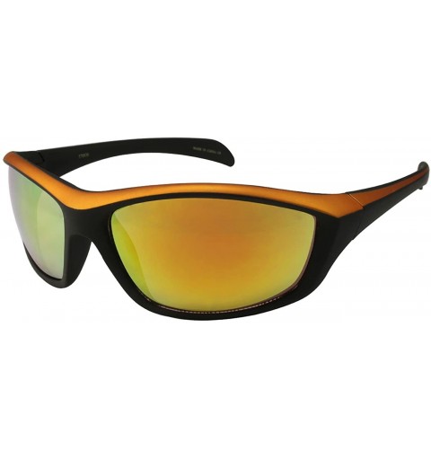 Sport Rock Hopper Sports Sunglasses with High Definition Lens 570036TT - Matte Black-orange - C4122TWJT2D $20.54