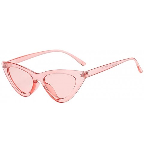 Goggle Retro Vintage Narrow Cat Eye Sunglasses for Women Clout Goggles Plastic Frame - Multicolor2 - CW18NCZK6NS $9.87