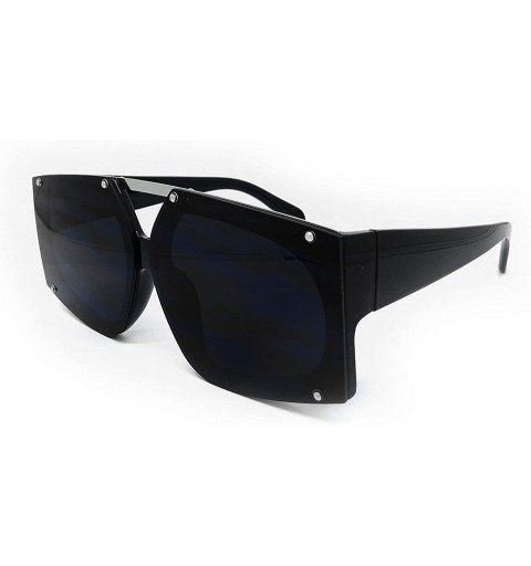 Oversized 8350 Premium Oversize XXL Women Brand Designer Square Bold Style Thick Frame Metal Candy Fashion Sunglasses - CX18I...