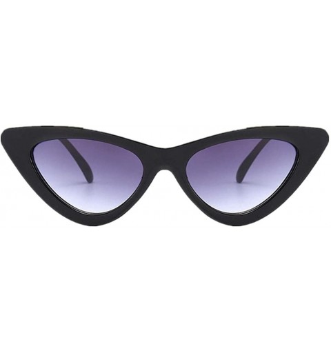 Cat Eye Eyewear Cat Eye Eyeglasses Shades Sunglasses Integrated UV - Black Grey - CA18Q8HTE7E $12.12