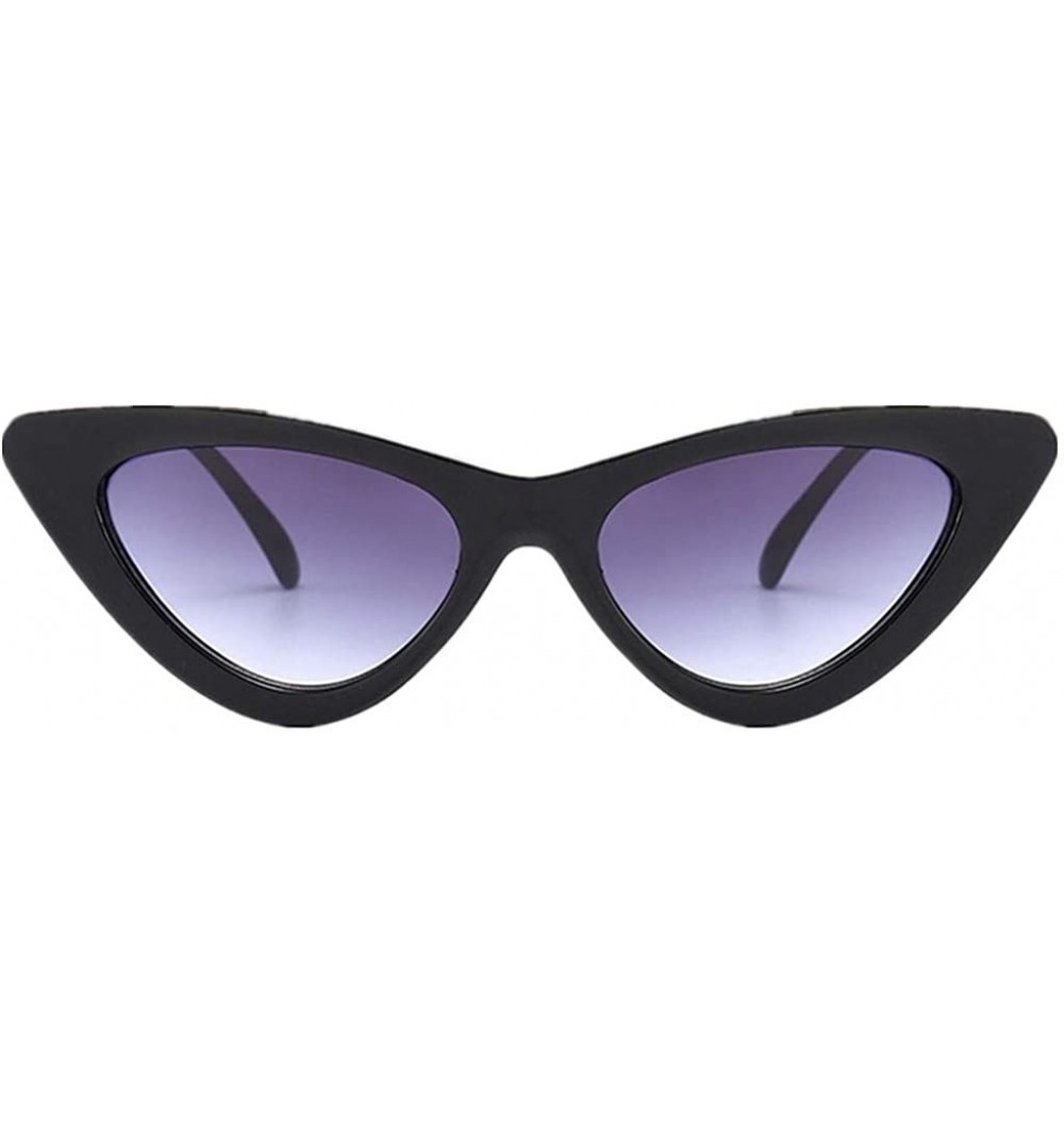 Cat Eye Eyewear Cat Eye Eyeglasses Shades Sunglasses Integrated UV - Black Grey - CA18Q8HTE7E $12.12