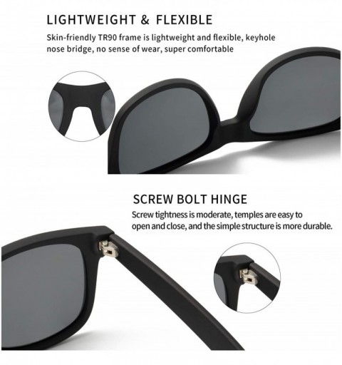 Square Mens Sunglasses Retro Polarized Sunglasses for Women Square Lightweight Frame Sun Glasses - CV19498K29L $11.39