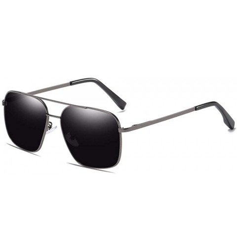 Aviator Men's Metal Polarizing Sunglasses Classic European and American Square Driving Sunglasses - B - C518QTH9802 $72.00