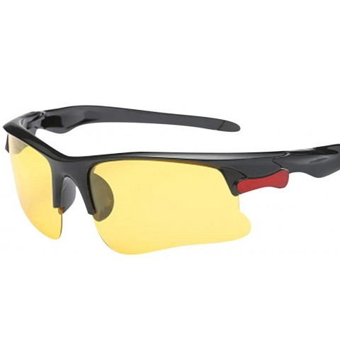 Aviator Outdoor Sports Polarized Colorful Sunglasses For Unisex Adults Travel Vacation - Yellow - CK196LXCWR9 $11.23