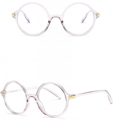 Round Fashion Computer Sunglasses Eyeglasses - Gray - CA194XME7NY $8.55