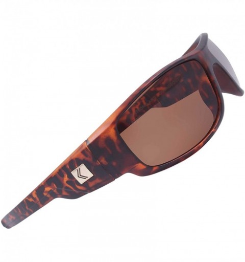 Rectangular Formula Men's Sport Polarized Sunglasses- Wrap-Around Sun-Blocking Frame- 100% UV Protection Full Coverage Lens -...