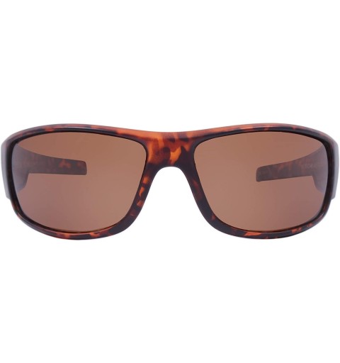 Rectangular Formula Men's Sport Polarized Sunglasses- Wrap-Around Sun-Blocking Frame- 100% UV Protection Full Coverage Lens -...