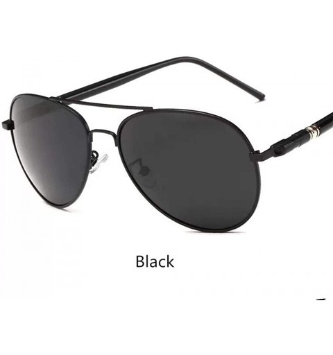 Round Polarized sunglasses Classic men's sunglasses driver driving sunglasses outdoor movement - Silver - CO1999R0O4T $10.46