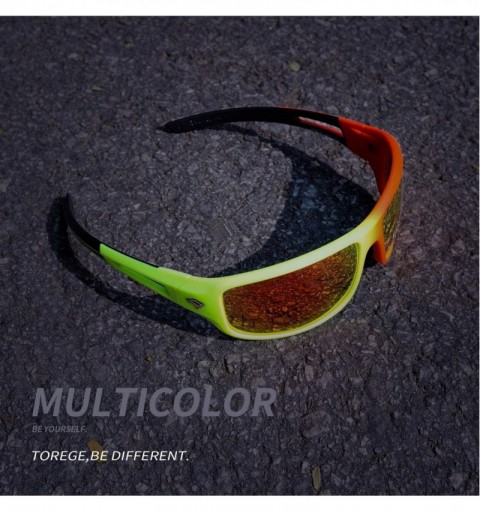 Wrap Polarized Sports Sunglasses for Men Women Cycling Running Driving Fishing Golf Glasses EMS-TR90 Unbreakable TR03 - C518G...