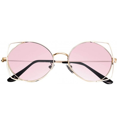 Goggle Sunglasses for Women-2019 Vintage Round Sunglasses Fashion Colorful Eyeglasses - Pink - CO18SL2089Z $7.18