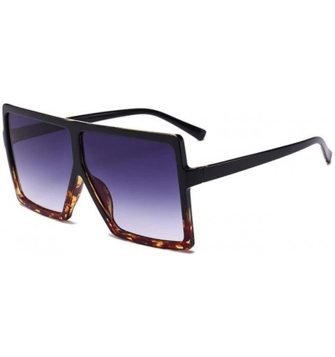 Oversized Oversized Sunglasses Fashion Glasses Vintage - C2 Black Leoaprd Gra - C6199EK4MNZ $14.46