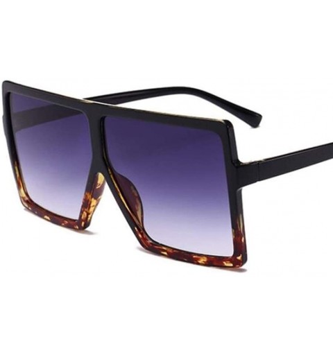 Oversized Oversized Sunglasses Fashion Glasses Vintage - C2 Black Leoaprd Gra - C6199EK4MNZ $14.46