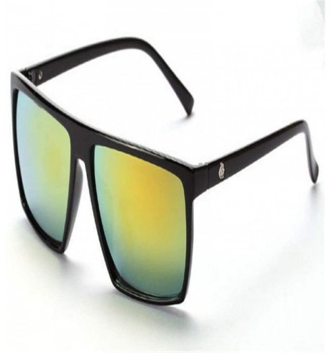 Oversized Retro Square Male Sunglasses Men All Black Oversized Big Sun Glasses for Men Women Sun Glasses - 2 - CU18R3XDW36 $2...