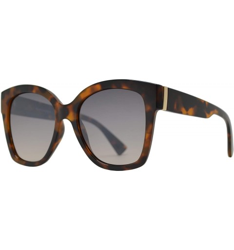 Oversized Women Large Retro Fashion Designer Butterfly Sunglasses UV Protection - Leopard + Light Gradient - CM195Q58R8A $11.66