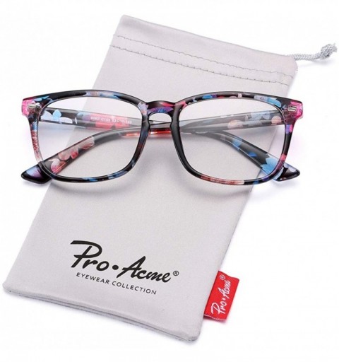 Aviator Non-prescription Glasses Frame Clear Lens Eyeglasses - Floral - CV188Q4AZ6E $13.73