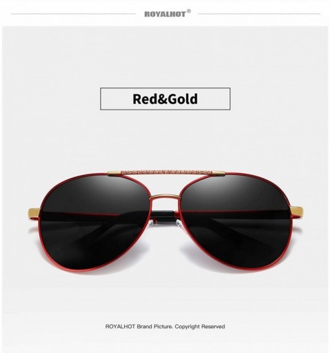 Wayfarer Polarized Avaitor Sunglasses for Men Driving Wayfarer Sun Glasses Women - Red Gold - CO194Z7MUWO $40.88