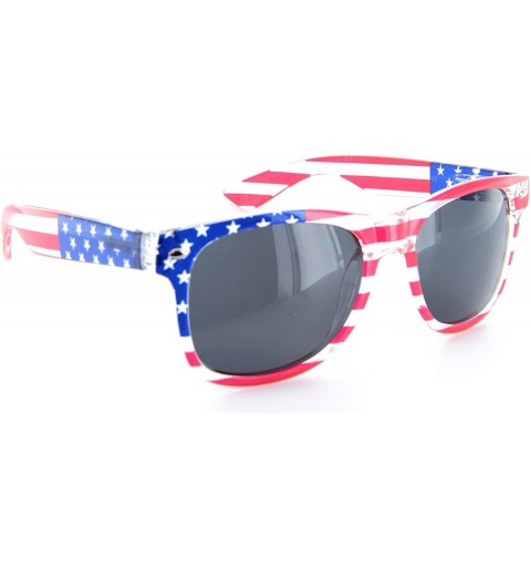 Wayfarer Men Women Sunglasses Pop Color Frame Mirror Lens Gift Box Set - Usa 3 Pack - CS11KRVEZTL $10.60