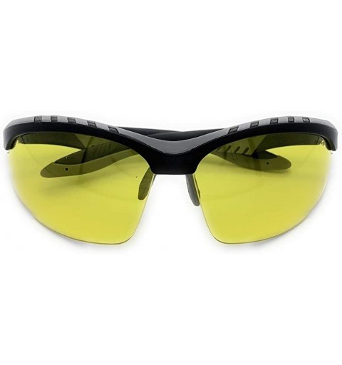 Wrap High Performance Sport Protective Safety Glasses - Clear - Yellow - Smoke Lens Ansi Z87.1 - Dark Gray Yellow - C4193EWG0...