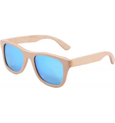 Wayfarer Handmade Polarized Wood Sunglasses Skateboard Wooden Sun Glasses UV400 Protection-Z68004 - 7 Layers Nature - CT129B8...