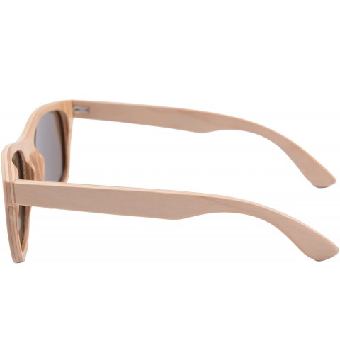 Wayfarer Handmade Polarized Wood Sunglasses Skateboard Wooden Sun Glasses UV400 Protection-Z68004 - 7 Layers Nature - CT129B8...