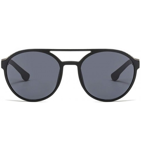 Cat Eye Cat Eye Women's Sunglasses Unisex Integrated Stripe Vintage Glasses Round Lens - Gray - CY18RLX6XN3 $7.50