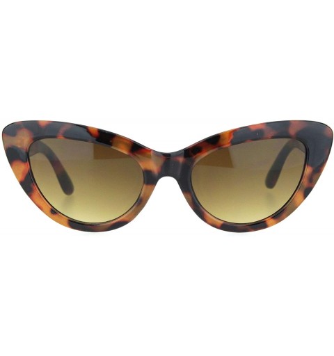 Cat Eye Womens Mod Goth Thick Plastic Cat Eye Fashion Sunglasses - Tortoise Gradient Brown - CD18OCYX4HX $9.61