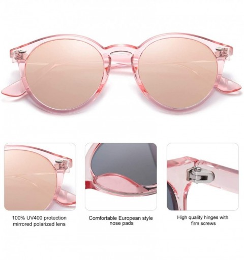 Semi-rimless Classic Retro Round Polarized Sunglasses UV400 Mirrored Lens SJ2069 ALL ME - CS18Y9XOTKZ $15.48