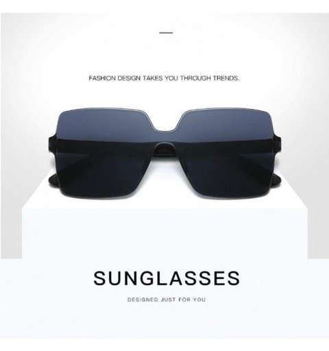 Rimless Sunglasses Oversized Rimless Transparent - D - CV194YO2HDO $9.93