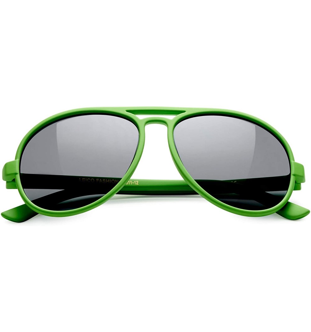 Goggle Cool Kids Aviator UV400 Sunglasses for Babies and Toddlers age 0 to 4 - Green - Smoke - CR199CXD282 $13.56